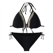 Load image into Gallery viewer, Swimsuit 2021 New Black Sexy Bikini Female Bandage Swimwear Women Bathing Suits Halter Swimming Beach Wear Korean Style Biquini