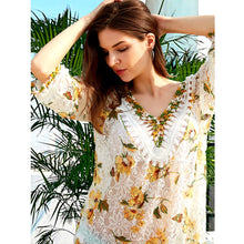 Load image into Gallery viewer, Swimsuit Cover Ups Women Beachwear 2021Bathing Suit Coverup Crochet Summer Dress Bikini For The Beach Kaftan Lace Sexy Swimwear