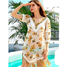 Load image into Gallery viewer, Swimsuit Cover Ups Women Beachwear 2021Bathing Suit Coverup Crochet Summer Dress Bikini For The Beach Kaftan Lace Sexy Swimwear