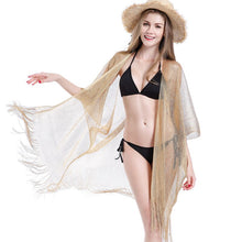 Load image into Gallery viewer, Swimsuit Cover Ups for Women Tassel Cardigans Crochet Beach Dress Open Front Kimono Kaftan