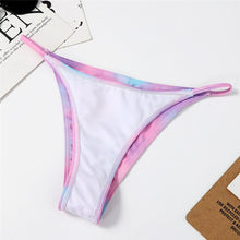 Load image into Gallery viewer, Swimsuit Separate Bikini Sexy 2021 Summer Women Swimsuit Beachwear V Neck High Waist Blue Print