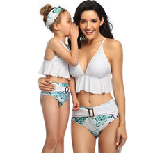 Load image into Gallery viewer, Swimsuit Sexy Beachwear 2021 Women Summer Beach Wear Chiffon Swimwear Family Matching Costume Hot Bikinis Set Sun Bathing Suit