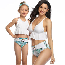 Load image into Gallery viewer, Swimsuit Sexy Beachwear 2021 Women Summer Beach Wear Chiffon Swimwear Family Matching Costume Hot Bikinis Set Sun Bathing Suit