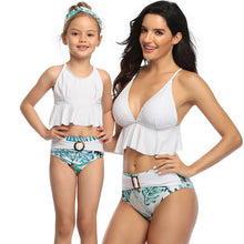 Load image into Gallery viewer, Swimsuit Sexy Beachwear 2021 Women Summer Beach Wear Chiffon Swimwear Family Matching Costume Hot Bikinis Set Sun Bathing Suit