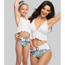 Load image into Gallery viewer, Swimsuit Sexy Beachwear 2021 Women Summer Beach Wear Chiffon Swimwear Family Matching Costume Hot Bikinis Set Sun Bathing Suit