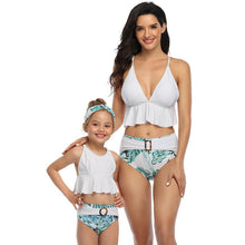 Load image into Gallery viewer, Swimsuit Sexy Beachwear 2021 Women Summer Beach Wear Chiffon Swimwear Family Matching Costume Hot Bikinis Set Sun Bathing Suit