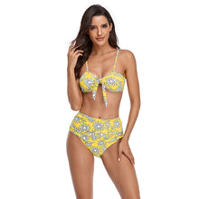 Load image into Gallery viewer, Swimsuit Women 2021 High Waist Beachwear Two Piece Set Floral Print Bikini Sexy Bathing Suit Swimwear 2 PC