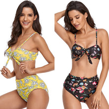 Load image into Gallery viewer, Swimsuit Women 2021 High Waist Beachwear Two Piece Set Floral Print Bikini Sexy Bathing Suit Swimwear 2 PC