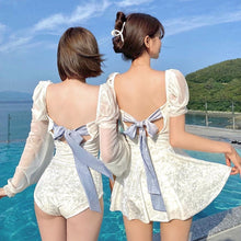 Load image into Gallery viewer, Swimsuit Women One Piece Beach Suit Female Swim Swimwear Plus Size Beachwear Japanese Korean With Skirt Backless Sexy Bubble
