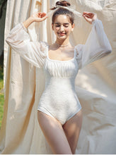 Load image into Gallery viewer, Swimsuit Women One Piece Beach Suit Female Swim Swimwear Plus Size Beachwear Japanese Korean With Skirt Backless Sexy Bubble