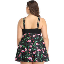 Load image into Gallery viewer, Swimsuit Women Plus Size Two Pieces Swimwear Floral Printed Brazilian Tankini Skirt Bikini Pad Beachwear Bathing Suit Biquini