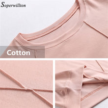 Load image into Gallery viewer, T Shirts Female Soft Cotton Casual Women Tops Shirts Summer T-Shirt Elastic 2020 Short Sleeve undershirt Ladies Tshirt harajuku