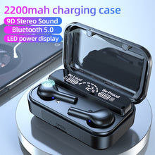 Load image into Gallery viewer, TWS Bluetooth Earphones Wireless Headphon 2200mAh Charging Box Sports Waterproof Digital display Earbuds Headsets With Microphon