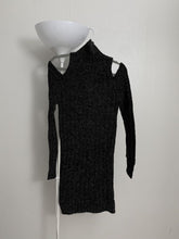 Load image into Gallery viewer, Temperament Slim Off The Shoulder Long Sleeve Twist Turtleneck Knitted Dress Women Wild Robe Femme Sexy Elegant Solid Retro Hip