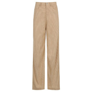 The United States New Retro Super Light Core Velvet Slacks, Brown Wide Leg Pants, Street Style Comfortable Jeans