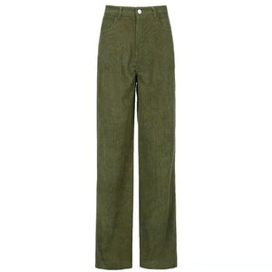 The United States New Retro Super Light Core Velvet Slacks, Brown Wide Leg Pants, Street Style Comfortable Jeans