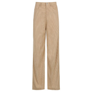 The United States New Retro Super Light Core Velvet Slacks, Brown Wide Leg Pants, Street Style Comfortable Jeans