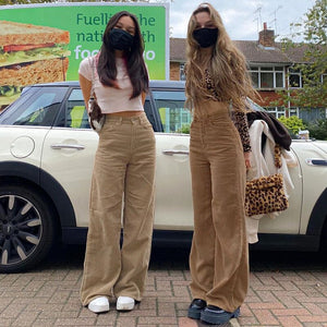 The United States New Retro Super Light Core Velvet Slacks, Brown Wide Leg Pants, Street Style Comfortable Jeans