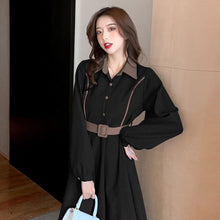 Load image into Gallery viewer, Thickened Dress Early Spring and Autumn 2021 New Shirt Skirt Light Luxury Noble High-end Temperament Dress Long Sleeve Dress