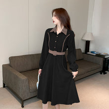 Load image into Gallery viewer, Thickened Dress Early Spring and Autumn 2021 New Shirt Skirt Light Luxury Noble High-end Temperament Dress Long Sleeve Dress