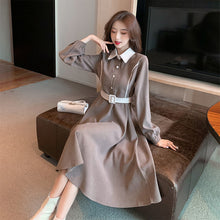 Load image into Gallery viewer, Thickened Dress Early Spring and Autumn 2021 New Shirt Skirt Light Luxury Noble High-end Temperament Dress Long Sleeve Dress