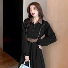 Load image into Gallery viewer, Thickened Dress Early Spring and Autumn 2021 New Shirt Skirt Light Luxury Noble High-end Temperament Dress Long Sleeve Dress