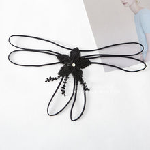 Load image into Gallery viewer, Thin Cup Transparent Lace Embroidery Flower Bra Sets Sexy Underwear Woman Open Crotch Panties Lingerie Set Lenceria Encaje