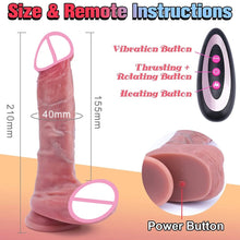 Load image into Gallery viewer, Thrusting Realistic Dildo Vibrator Heating Vibrators Feels Like Skin Suction Cup Penis Remote Control Adult Sex Toys  for Women
