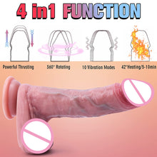 Load image into Gallery viewer, Thrusting Realistic Dildo Vibrator Heating Vibrators Feels Like Skin Suction Cup Penis Remote Control Adult Sex Toys  for Women