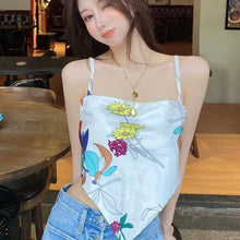 Load image into Gallery viewer, Top Women&#39;s T-shirt Shoulder Cami Bra Slim Tanks Top Women Printing Blouse Clothing Camisoles Spaghetti Strap Streetwear Top