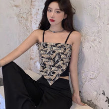 Load image into Gallery viewer, Top Women&#39;s T-shirt Shoulder Cami Bra Slim Tanks Top Women Printing Blouse Clothing Camisoles Spaghetti Strap Streetwear Top