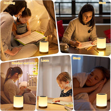 Load image into Gallery viewer, Touch Lamp LED Table Lamp Bedside Lamp RGB Table Lamp Bedroom Lamp with Touch Sensor Portable Desk Lamp RGB Light for Kids Gifts
