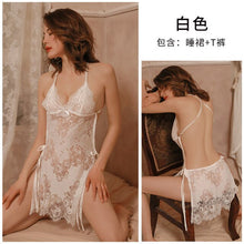 Load image into Gallery viewer, Transparent Sexy Lingerie Porno Costumes Women Lace Plus Size Babydoll Erotic Night Dress for Sex Sleepwear Underwear Nightgown