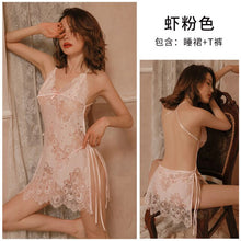 Load image into Gallery viewer, Transparent Sexy Lingerie Porno Costumes Women Lace Plus Size Babydoll Erotic Night Dress for Sex Sleepwear Underwear Nightgown