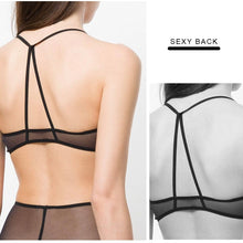 Load image into Gallery viewer, Transparent Women&#39;s Bra Hollow Out Stylish Sleeveless Lace Bralette Crochet Solid Tank Flower Mesh Unlined Bra Vest Sexy Bras