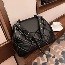 Load image into Gallery viewer, Treliça grande corrente das senhoras tote bags nova qualidade couro do plutônio bolsas de grife feminina moda ombro mensage