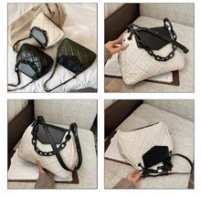 Load image into Gallery viewer, Treliça grande corrente das senhoras tote bags nova qualidade couro do plutônio bolsas de grife feminina moda ombro mensage