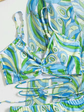 Load image into Gallery viewer, Tropical High Waist Bikinis 2023 Sexy 3Piece Bikini Set Cover Up Swimsuit for Women Long Sleeve Swimwear Beach Wear Bathing Suit