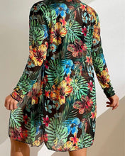 Load image into Gallery viewer, Tropical Print High Waist Bikini Sets Push Up Swimsuit for Women Sexy Three-Pieces Swimwear &amp;Kimono 2022 New Beach Bathing Suits