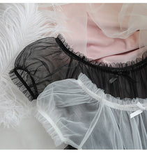 Load image into Gallery viewer, Tulle Temptation Sexy Lingerie Princess Dress Sexy Sleepwear Word Shoulder Mesh Tutu Night Dress Nightgowns Women
