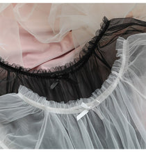 Load image into Gallery viewer, Tulle Temptation Sexy Lingerie Princess Dress Sexy Sleepwear Word Shoulder Mesh Tutu Night Dress Nightgowns Women