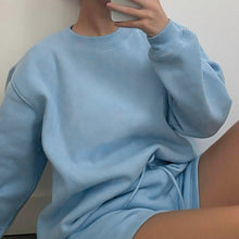 Load image into Gallery viewer, Two Piece Set Women Sweatshirts Y2K Tracksuit Sets Pullover Fleece Hoodies Tops Casual Jogger Shorts Suits Brown Apricot Outfits