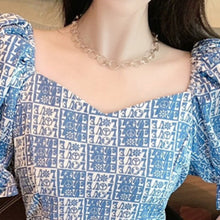 Load image into Gallery viewer, Two Piece Sets Women Niche French Sweet Temperament Puff Sleeve Top + Irregular Skirt Suits Ensembles Femme Conjuntos De Vestido