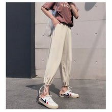 Load image into Gallery viewer, Two-Way Wide-Leg Pants Women&#39;s Cropped Summer Loose Light Harajuku Pantalon Femme Trousers Women Sweatpants Streetwear Plus Size