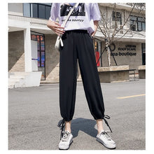 Load image into Gallery viewer, Two-Way Wide-Leg Pants Women&#39;s Cropped Summer Loose Light Harajuku Pantalon Femme Trousers Women Sweatpants Streetwear Plus Size