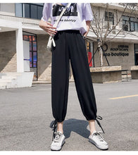Load image into Gallery viewer, Two-Way Wide-Leg Pants Women&#39;s Cropped Summer Loose Light Harajuku Pantalon Femme Trousers Women Sweatpants Streetwear Plus Size