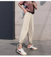 Load image into Gallery viewer, Two-Way Wide-Leg Pants Women&#39;s Cropped Summer Loose Light Harajuku Pantalon Femme Trousers Women Sweatpants Streetwear Plus Size