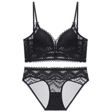 Load image into Gallery viewer, U Shaped Bra Set Open Back Underwear Women&#39;s Rimless French Sexy Lace Thin Invisible Lingerie