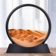 Load image into Gallery viewer, Moving Sand Art Picture Round Glass 3D Hourglass Deep Sea Sandscape In Motion Display Flowing Sand Frame 7/12inch For home Decor