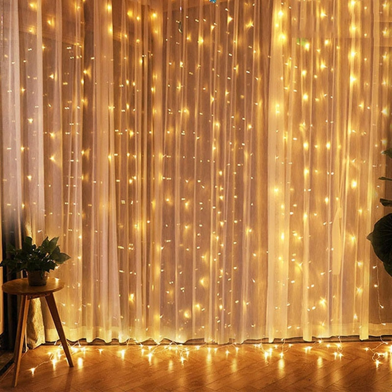 USB Festoon String Light Fairy Garland Curtain Light Christmas Light Christmas Decor For Home Holiday Decorative New Year Lamp